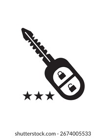 Icono de la llave del coche, el mejor icono plano del Vector.