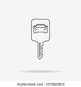 Car key icon. Vector concept illustration for design.