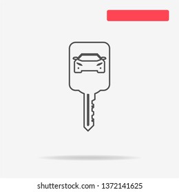 Car key icon. Vector concept illustration for design.