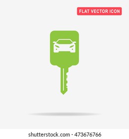 Car key icon. Vector concept illustration for design.