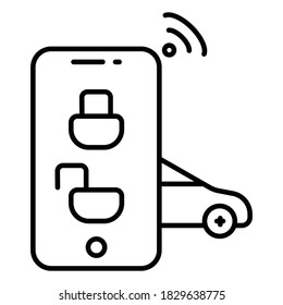 ilustración vectorial de icono de clave de coche