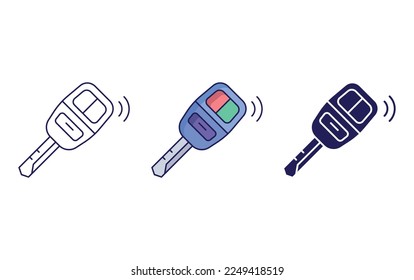 Car key icon vector illustration