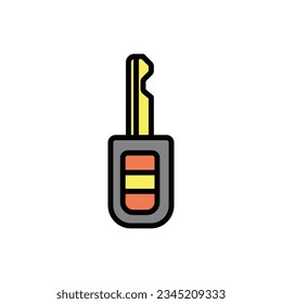 Ilustración del vector de icono de la clave del coche