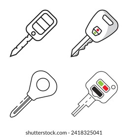 car key icon vector illustration logo design