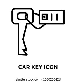 Car key icon vector isolated on white background, Car key transparent sign , linear symbol and stroke design elements in outline style