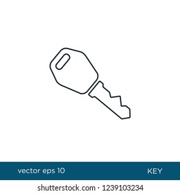 car key icon vector logo template