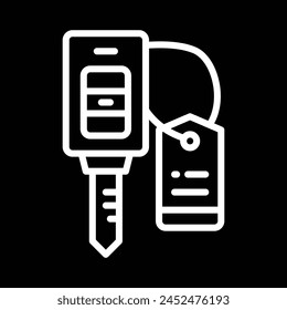 Autoschlüssel-Symbol Vektorgrafik Gliederung