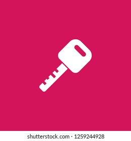 car key icon vector. car key sign on pink background. car key icon for web and app