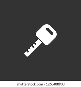 car key icon vector. car key sign on black background. car key icon for web and app