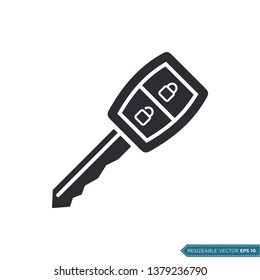 Car Key Icon Vector Template