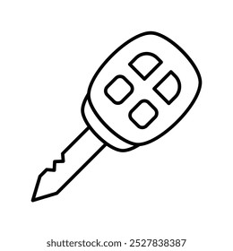 Icono de la llave del coche con el Vector de fondo blanco