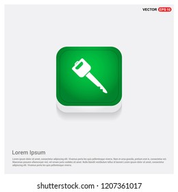 Car key iconGreen Web Button - Free vector icon