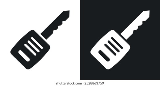 Car Key icons. solid style vector