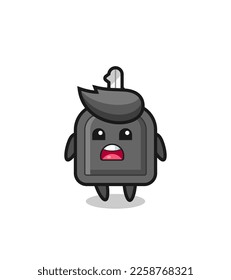 car key illustration with apologizing expression, saying I am sorry , cute style design for t shirt, sticker, logo element
