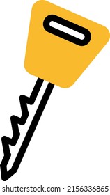 Car key, illustration, vector on a white background.