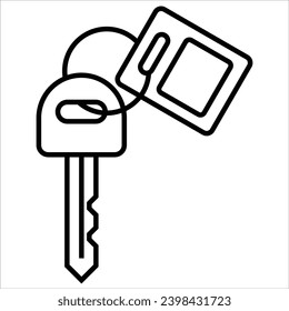 Car Key, Insurances line icon, sign, symbol