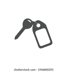 car key, isolated icon on white background, auto service, repair, car detail