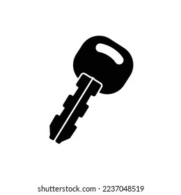 Car key, isolated icon on white background, auto service, repair, car detail