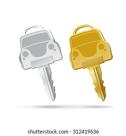 Car key isolated on white background vector illustration