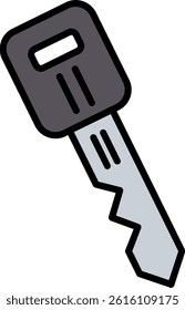 Car Key Line Filled Vector Icon Design