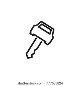 Car key line icon