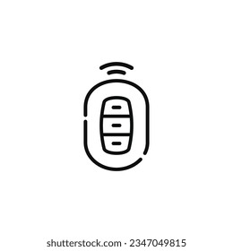 Car key line icon isolated on white background