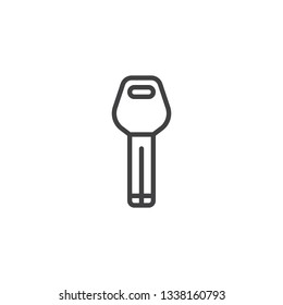 Car key line icon. linear style sign for mobile concept and web design. Key outline vector icon. Auto service repair symbol, logo illustration. Pixel perfect vector graphics