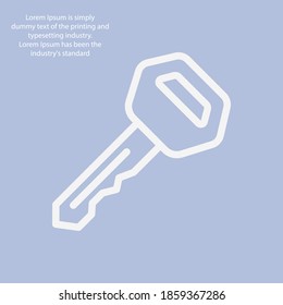 car key line icon, outline vector illustration.