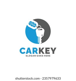 Car key logo design vector illustration