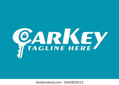 car key logo, car key lettering logo