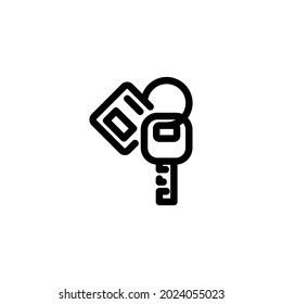 Monoline-Symbol-Logo für Autoschlüssel für Grafikdesign