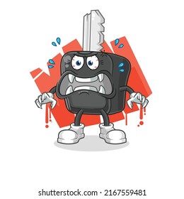 the car key monster vector. cartoon character