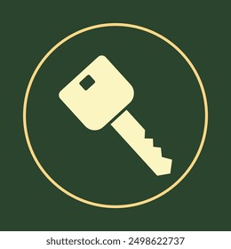 Car key notable trendy icon beautiful abstract vector illustration artwork colorful design