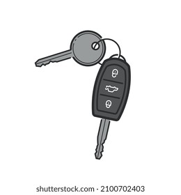 Autoschlüssel zum Öffnen der Tür
