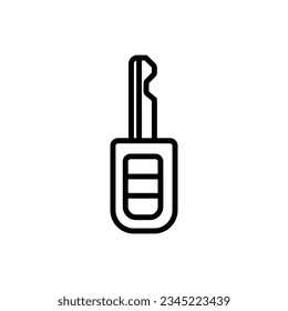 Car Key Outline Icon Vector Illustration