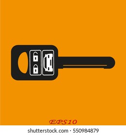 car key, remote control, icon, vector illustration eps10