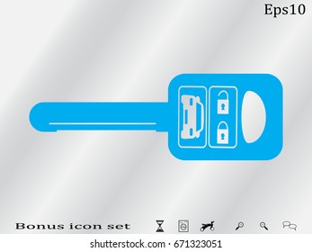 car key, remote control, icon, vector illustration eps10