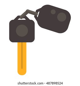 Car key with remote control and car keys vector