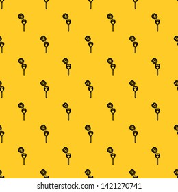 Car key with remote control pattern seamless vector repeat geometric yellow for any design