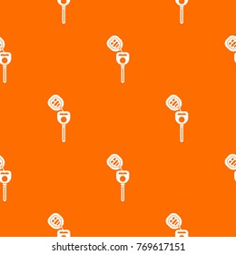 Car key with remote control pattern repeat seamless in orange color for any design. Vector geometric illustration