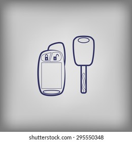 Car key with remote icon 