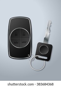 Car key and remote with lock unlock window up and trunk open functions