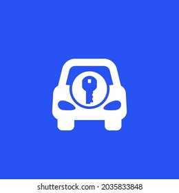car and key, rental icon