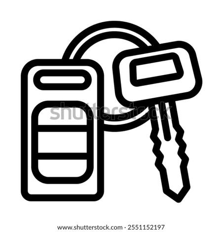 Car key replacement icon line style transparemt