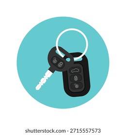 Car key security icon on white background