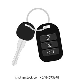 Car Key Security Icon.  Vector Illustration In Flat Style.