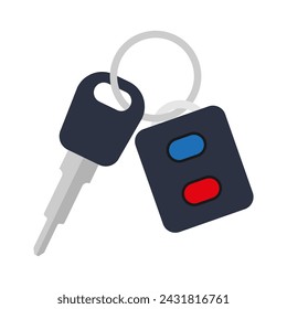 car key security icon, vector illustration in flat style