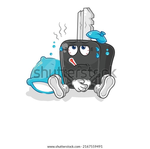 the car key sick\
vector. cartoon character