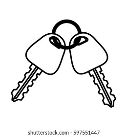 car key silhouette icon vector illustration design