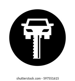 car key silhouette icon vector illustration design
